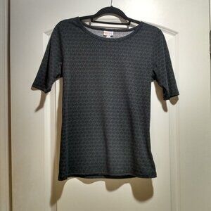 LuLaRoe Gray Patterned Shirt